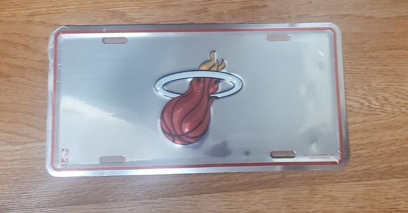 Miami Heat Metal Auto Tag License Plate, , 6x12 Inch Brand New