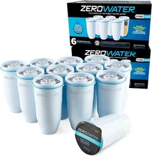 ZeroWater Official Replacement Filter - 5-Stage 0 TDS Filter Replacement 12-Pack