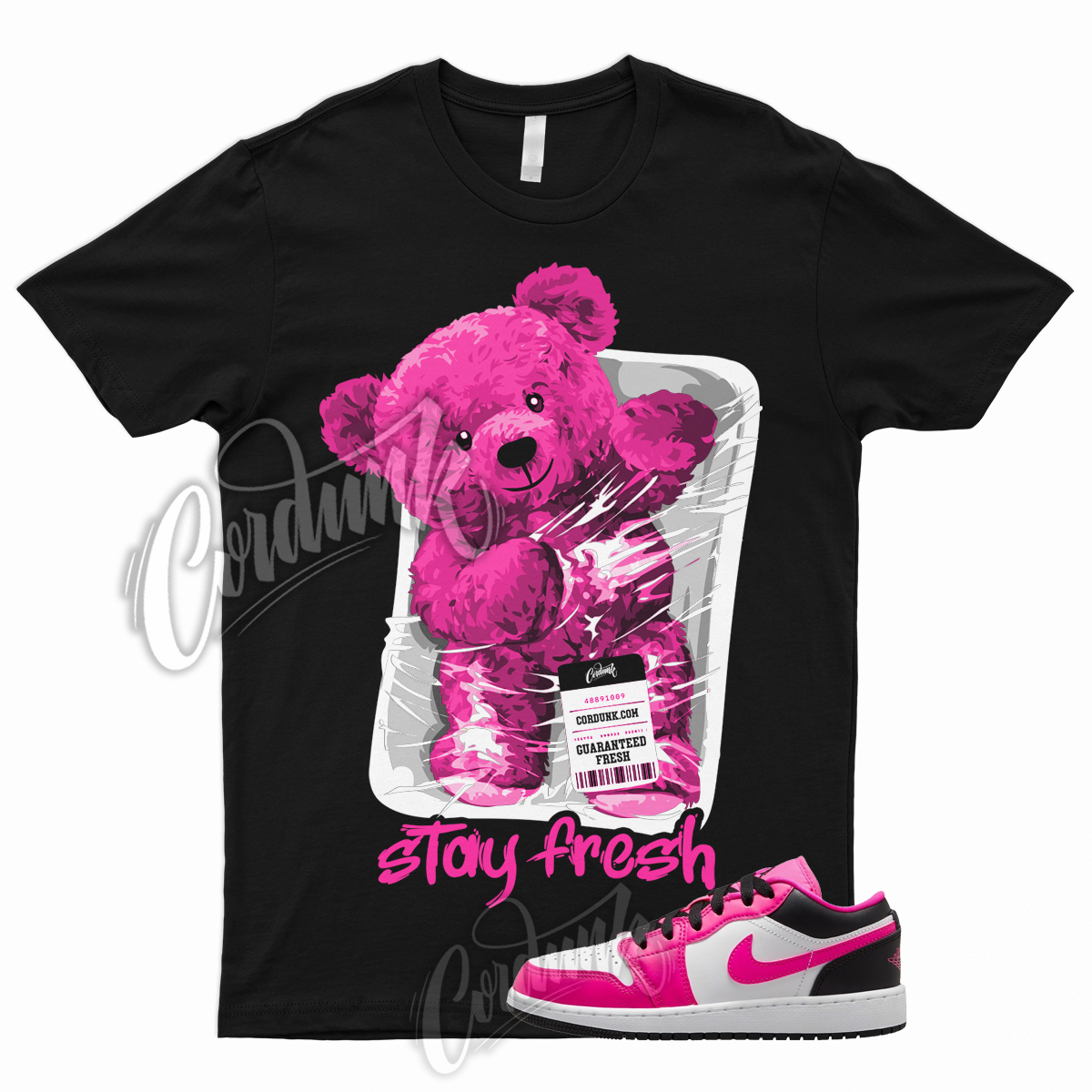 STAY T Shirt to Match Jordan 1 Low GS Fierce Pink Triple Prime