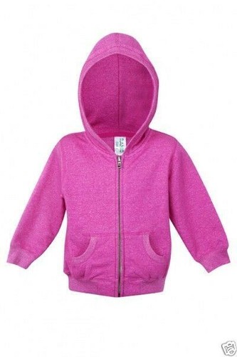 Plain Baby Heather Zipper Hoodie Children Infant Jacket | Boys Girls Size 00-6 - Picture 3 of 6