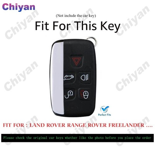 Carbon Fiber Hard Key Chain Cover Holder For Land Range Rover Evoque Discovery - Foto 2 di 8