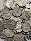 50 Coin Roll of 90% Silver Mercury Dimes ($5FV) SKU16