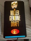 VINTAGE MILLER GENUINE DRAFT BEER POURS MOVEMENT SIGN 1992 WORKS