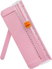 A4 Paper Cutter with Safety Guard  Side Ruler for Scrapbooking, Pink
