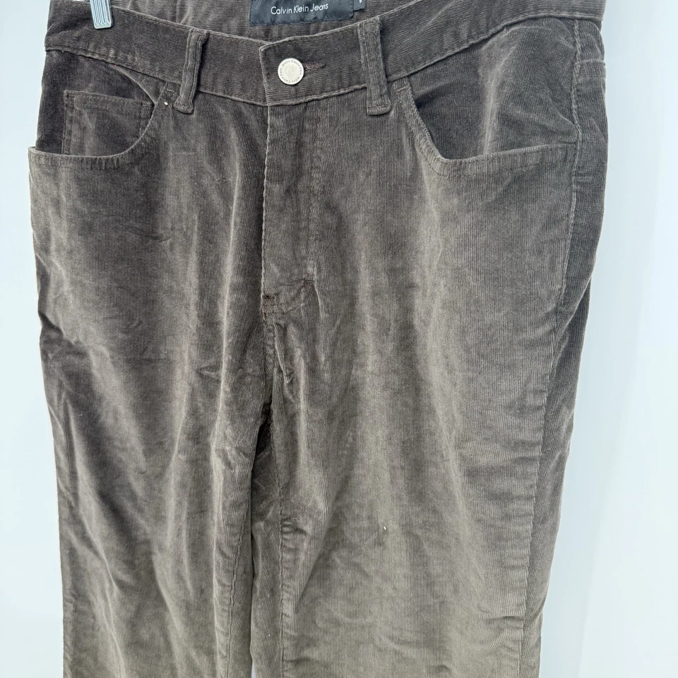 Calvin Klein Jeans Brown Corduroy Pants Size 6 Y2k Style Business Casual Cotton - Image 4 of 4