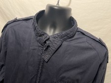 Members Only Iconic Racer Full Zip Bomber Jacket Blue Men s Sz XL Polyester Bld