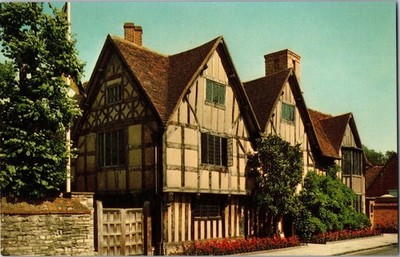 Hall's Croft Stratford-upon-Avon Shakespeare Home Cotman-Color Postcard