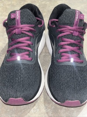 Brooks Trace 1 Running Shoes Sneakers Women's Size 9.5 B Medium Black Purple