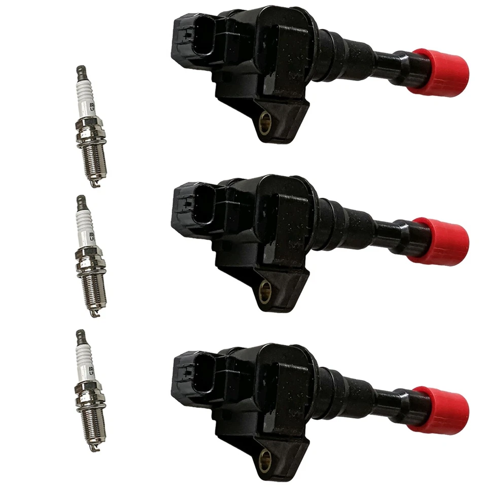 Bobina de encendido y bujía de iridio Denso de 3 piezas para Honda Insight UF257 2000-2006 Foto 2 de 4