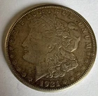 Morgan Silver Dollar 1921-S $1 0.9 Fineness Circulated Business Strike KM#110