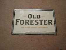 Old Forester The First Bottled Bourbon Tin Tacker Sign Factory Sealed