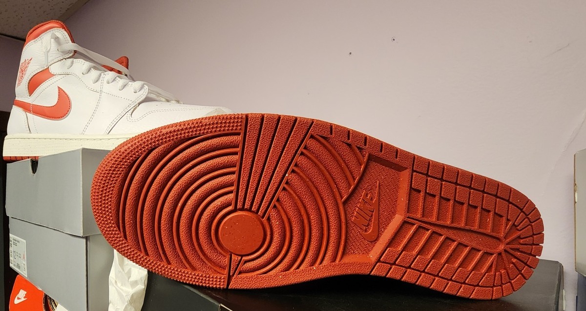 Size 12.5 - Air Jordan 1 SE Mid White Dune Red for sale online | eBay
