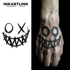 Smiley Face temporary tattoo sticker, waterproof magic tattoo, lasts to 15 days