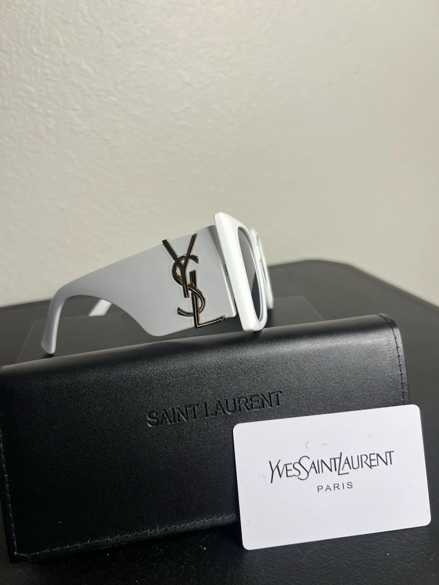 Saint Laurent White Plastic Frame Sunglasses for Women for sale | eBay