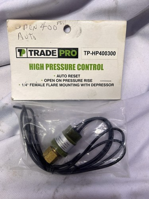 #ad Tradepro HP400300 High Pressure Switch Open 400 Close 300 PSI HVAC Refrigeration $34.98