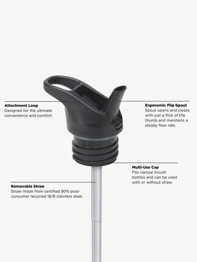 Klean Kanteen Classic 532ml Water Drinks Bottle With Flip Seal Sports Cap  - Image 2 of 4