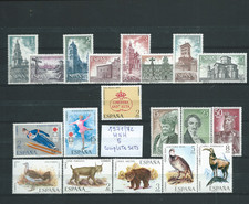 1 ) SPAIN 1971/72 : ALBUM PAGE WITH 5 COMPLETE SETS STAMPS MNH - THEMATIC