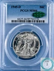 1945-D Walking Liberty Half Dollar PCGS MS66 w/CAC - Classic Blast White Walker!