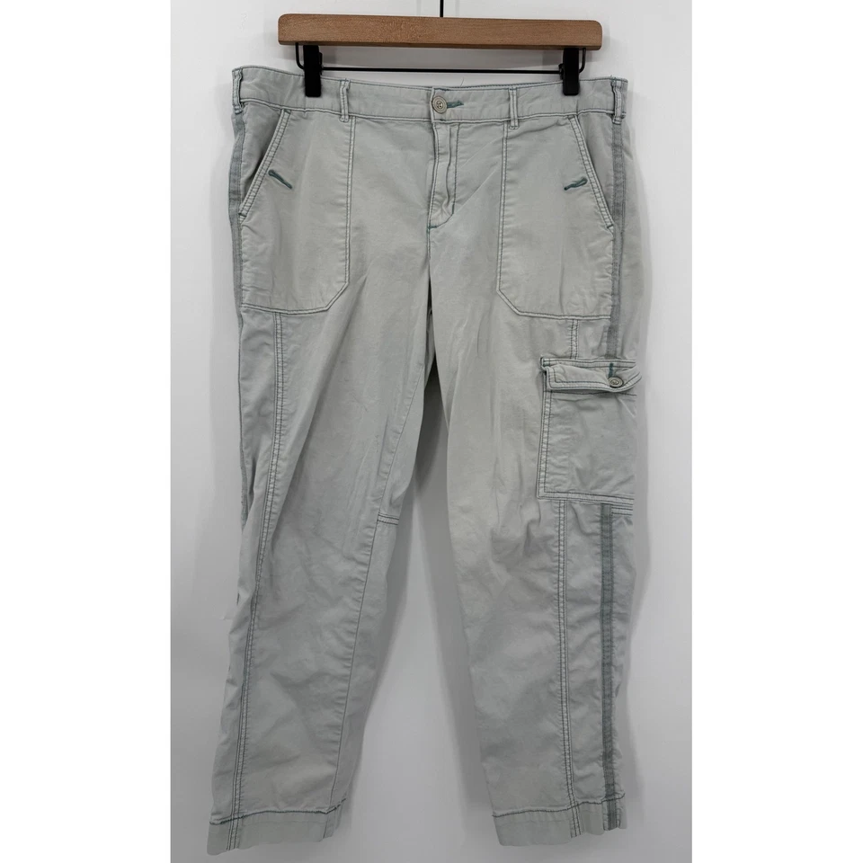 Pantalones cargo Anthropologie Hei Hei para mujer 10 grises recortados Y2K informales Foto 2 de 4