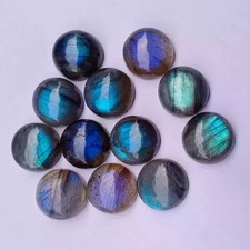 AAA Natural Labradorite Cabochon Round Shape Loose Gemstone