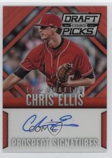 2014 Prizm Perennial Draft Picks Prospect Signatures Red Chris Ellis Auto 6o3
