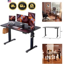 Height Adjustable Electric Standing Desk Modern Sit Stand Home Office Black