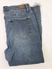 Judy Blue Jeans Blue Hem Distressed Denim Preppy Skinny Fit Women's Size 16 W