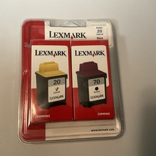 Genuine Lexmark 20 /70 Color  Black Inkjet Printer Cartridges NEW 2002