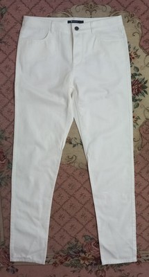 ALEXANDER WANG Jeans Hose weiß 4-pocket Cottonmix Gesäßtasche Leder 31- De 40/42