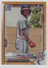 2021 Bowman Chrome Yellow Refractor (Misprinted Orange) 26/75 Armando Cruz 0nr3