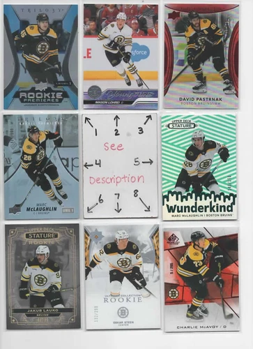 Boston Bruins SERIAL #'d  Rookies Jerseys AUTOS Bergeron Marchand Bourque Rask