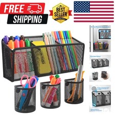 Magnetic Pencil Holder - Metal Pen Holder with Strong Magnets - Storage Baske...
