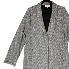 Melloday Women's Herringbone Duster Cardigan Open Front Coat Jacket XL