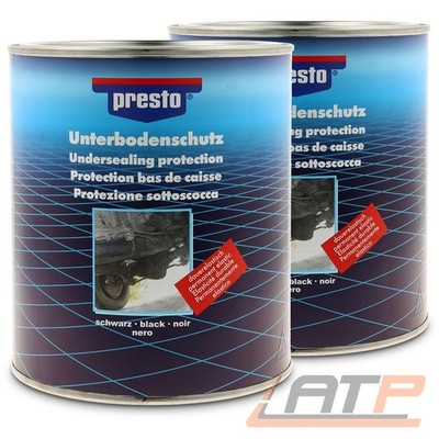 2x 2,5kg PRESTO UNTERBODENSCHUTZ UBS BITUMEN STREICHBAR 603260 PINSELDOSE