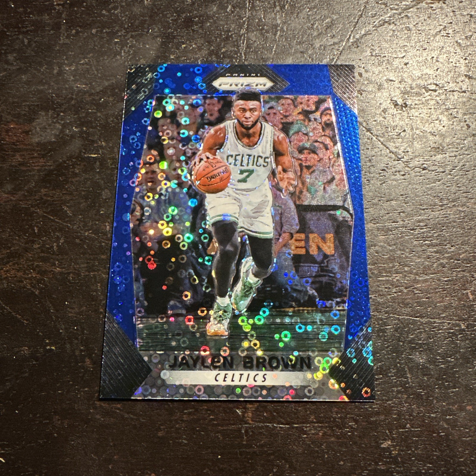 2017-18 Panini Prizm Jaylen Brown Fast Break Blue Disco 76/175 - Celtics
