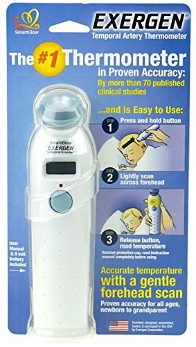 Exergen Temporal Scan Forehead Artery Baby Thermometer Tat-2000c Scanner, Dig...
