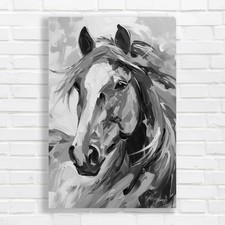 Vibrant Horse Contemporary Canvas Print Large Picture Wall Art