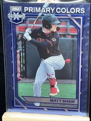 Matt Shaw #PC-13 Blue /199 (RC) 2023 Panini Elite Extra Edition - Primary Colors