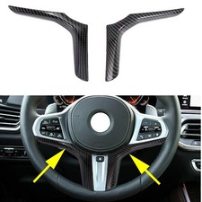 For BMW M Sport X3 X5 X6 X7 Steering Wheel Trim Molding Carbon Fiber Accessories