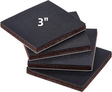 Anti Slip Furniture Rubber Pads 4Pcs 3" Square Non Slip Furniture Pads Hardwood