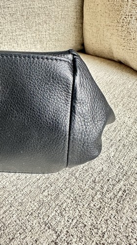 Tory Burch Leather Marion Slouchy Tote Bag Handbag Purse Black - Picture 8 of 16