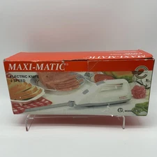 Vintage Maxi-Matic Electric Knife 2 Speed TS-367 Kitchen Tool Retro Yellow NEW