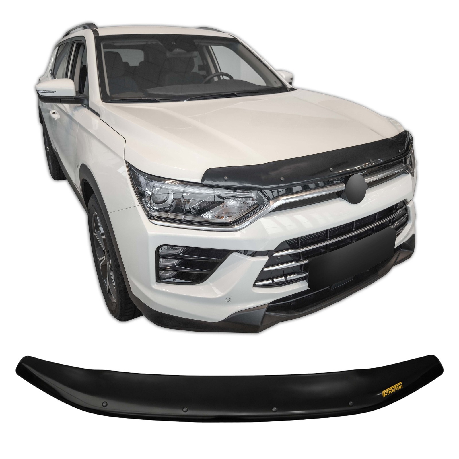 Protection de capot KGM Korando pour voyages en famille et trajets autoroutiers