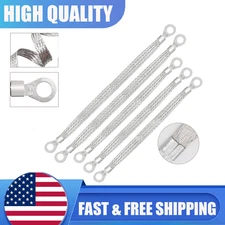 5x Universal Automotive Ground Strap Truck/Car 3x10" & 2x13" Braided Copper Cabl