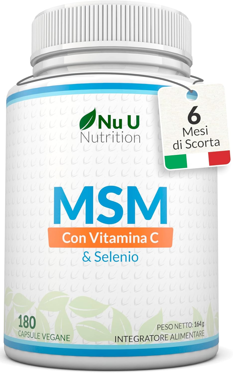 MSM Puro 600mg con Vitamina C e Selenio - 180 Capsule Vegane Online