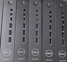 Lot of 5 Dell Wyse 5070 Pentium J5005 1.5GHz 64GB M.2 8GB DDR4 W/ Power Adapter