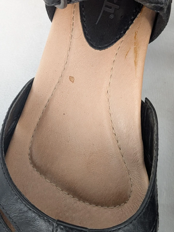 Earth Leather Mary Jane Block Heels Shoes Women Size 7.5D Lynx Wide Comfort Work - Image 4 of 4