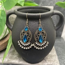 2.25 Gold-tone Boho Bead Retro Earring Set Drop Dangle New Free Ship B6499