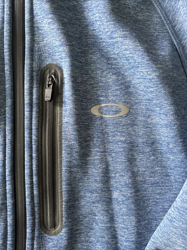 Chaqueta Oakley Mujer Slim Fit Cremallera Completa Azul Negro Talla Pequeña Foto 2 de 4