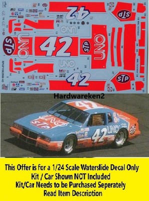 POWERSLIDE #42 STP UNO 1982 PONTIAC GRAND PRIX KYLE PETTY 1/24 NASCAR DECAL